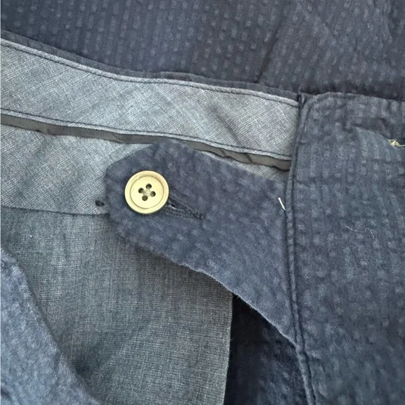 Polo Ralph Lauren Shorts Chino Flat Front Dress Navy Blue Solid Dark Textured‎